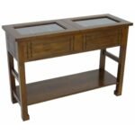MD8328 Solid wood console cabinet for storing collectibles, elegant design