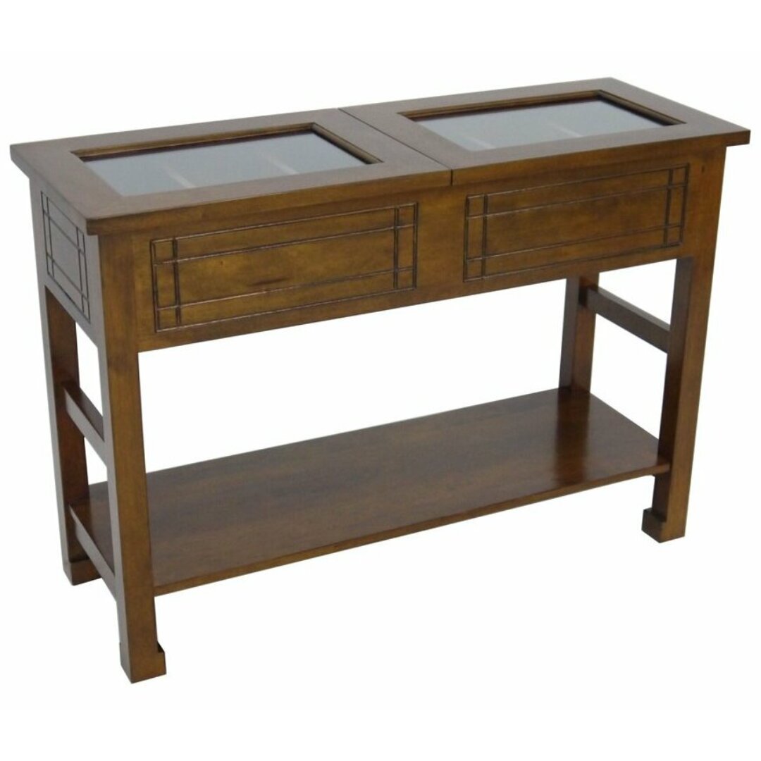 MD8328 Solid wood console cabinet for storing collectibles, elegant design