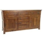 MD8330 Solid wood sideboard with curved design, 2 doors, and 6 drawers