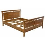 MD8332KT 6-foot solid wood bed with curved, oriental design