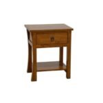 MD8333L Solid wood bedside table, left side, 1 door, Zen design