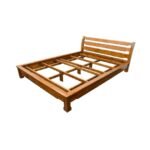 MD8340KF Bed Frame, King Size Solid Wood Bed, Knock Down Assembly Required