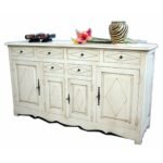 MD8341 Long Chest, Solid wood long chest with 4 doors and 6 drawers for ample storage