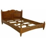 MD8347QT Bed Frame, Queen Size Solid Wood Bed Frame (Knock Down Assembly)