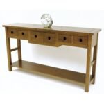 MD8351 Console Table, A long, elegant console table made of solid wood