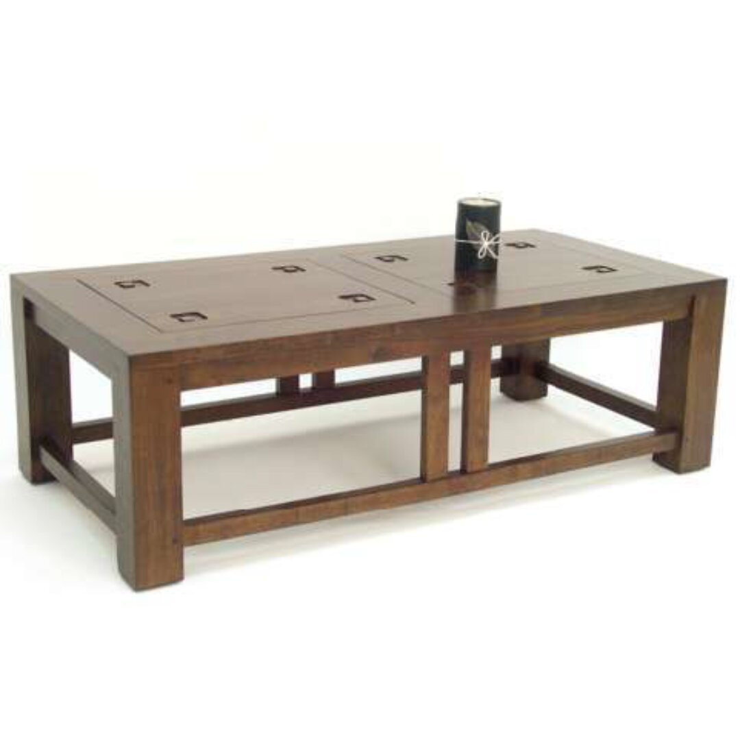 MD8356 Low Table, Rectangular, solid wood coffee table with a simple design
