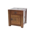 MD8360 Side Table, Solid wood bedside table, square shape, minimalist design