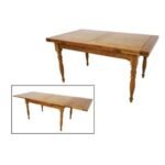 MD8368 Dining Table, Solid wood extendable dining table (150-230 cm) in classic style