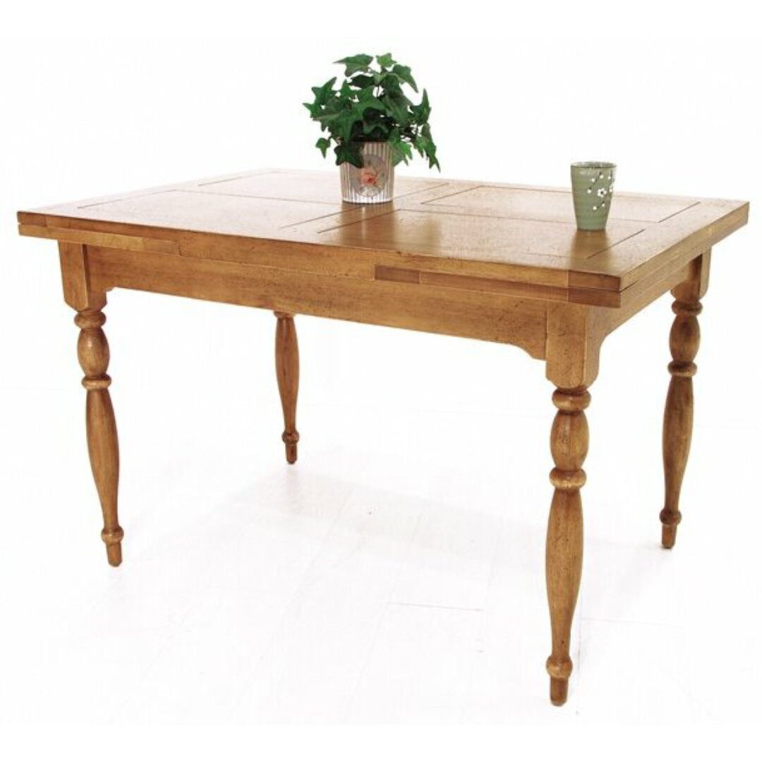 MD8369 Dining Table, Solid wood dining table, extendable from 120-200 cm, compact size