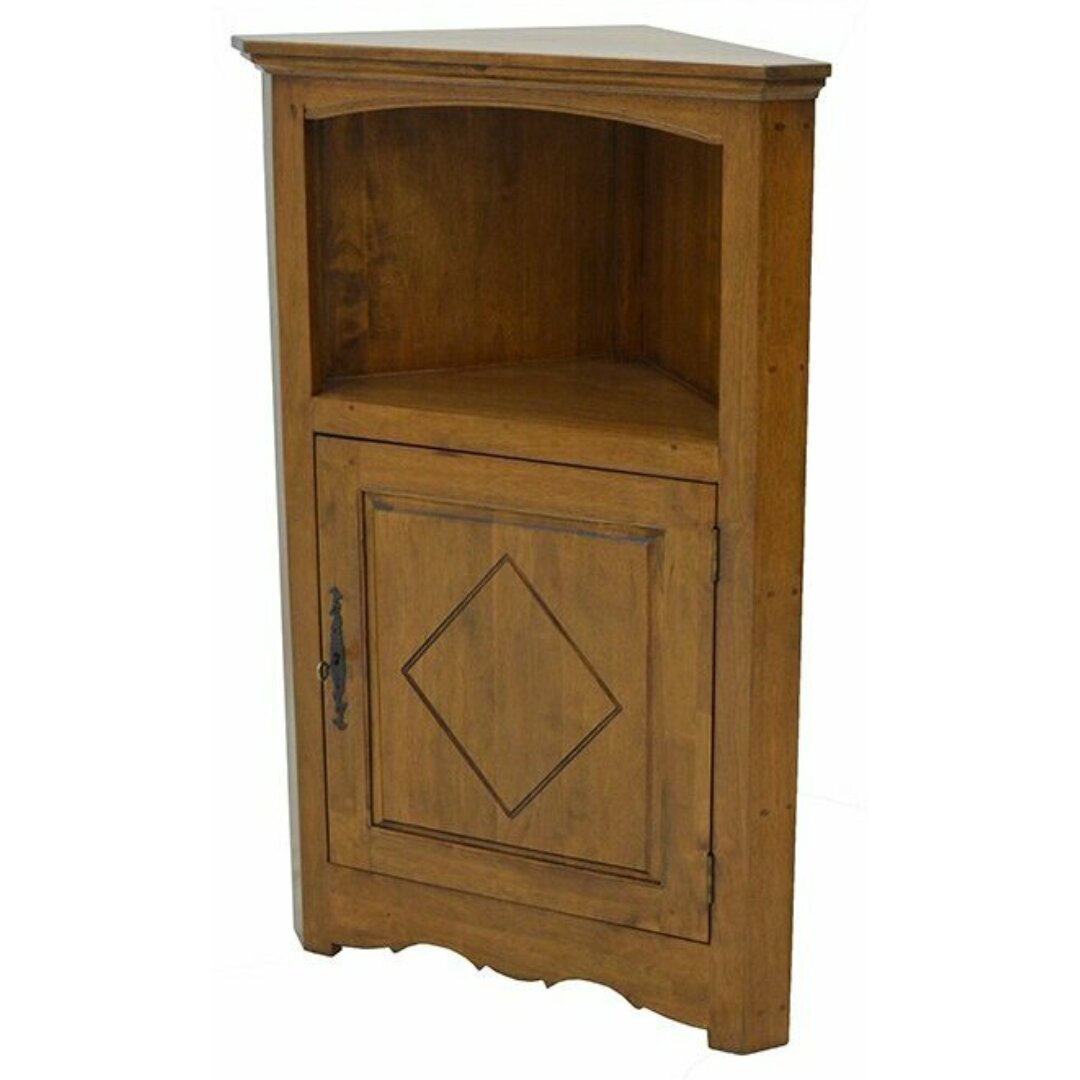 MD8371 Corner Cabinet, Medium-sized, solid wood corner display cabinet, 123 cm high, classic design