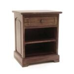 MD8372 Bedside Table, Solid wood bedside table with 1 drawer, classic style