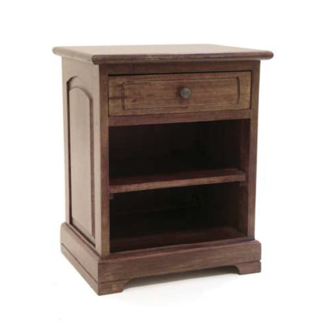 MD8372 Bedside Table, Solid wood bedside table with 1 drawer, classic style