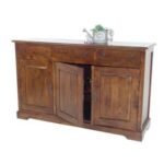 MD8380 Solid Wood Sideboard with 3 Drawers and 3 Doors