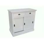 MD8386-1 Solid wood sideboard with sliding doors and 2 drawers, 106 cm