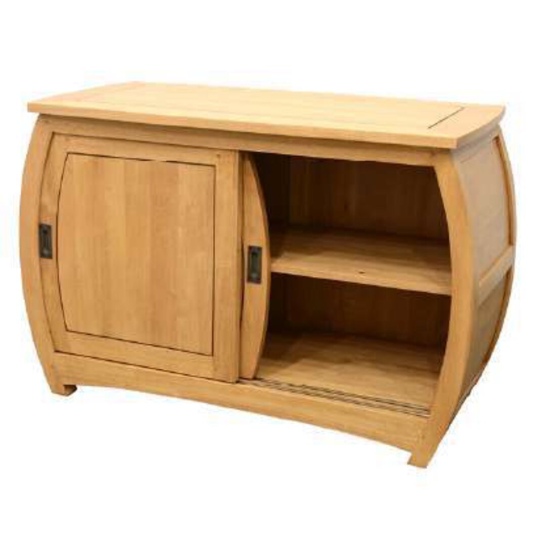 MD8391 Solid wood round cupboard with 2 sliding doors