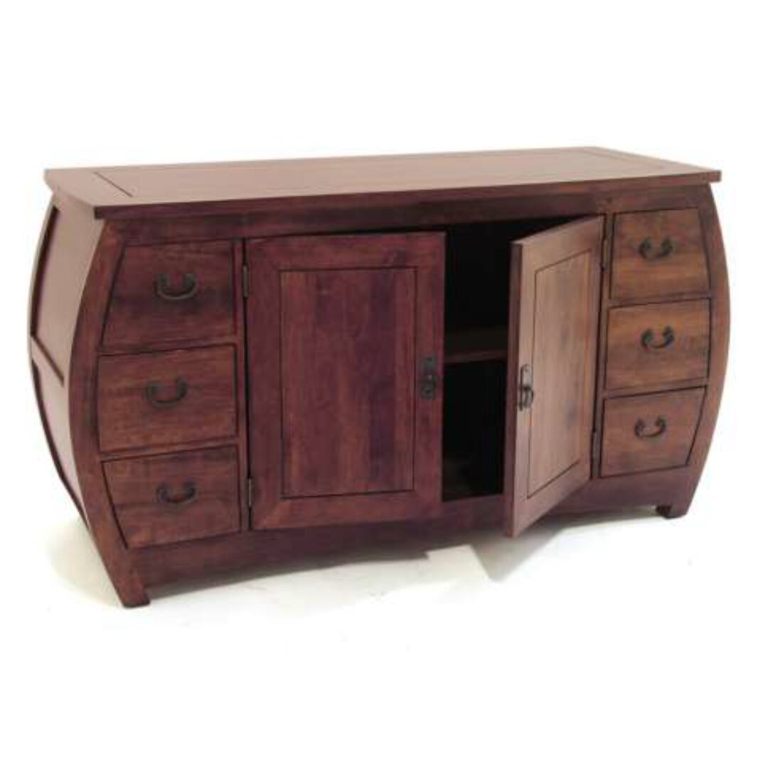 MD8392 Solid Wood Round Cupboard with 6 Drawers and 2 Doors