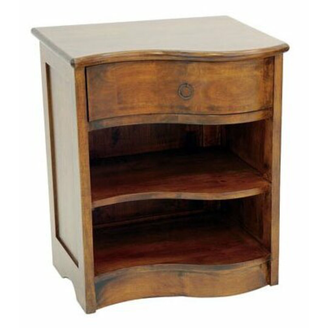 MD8402L Solid Wood Bedside Table (Left Side), Modern Design, Left Side