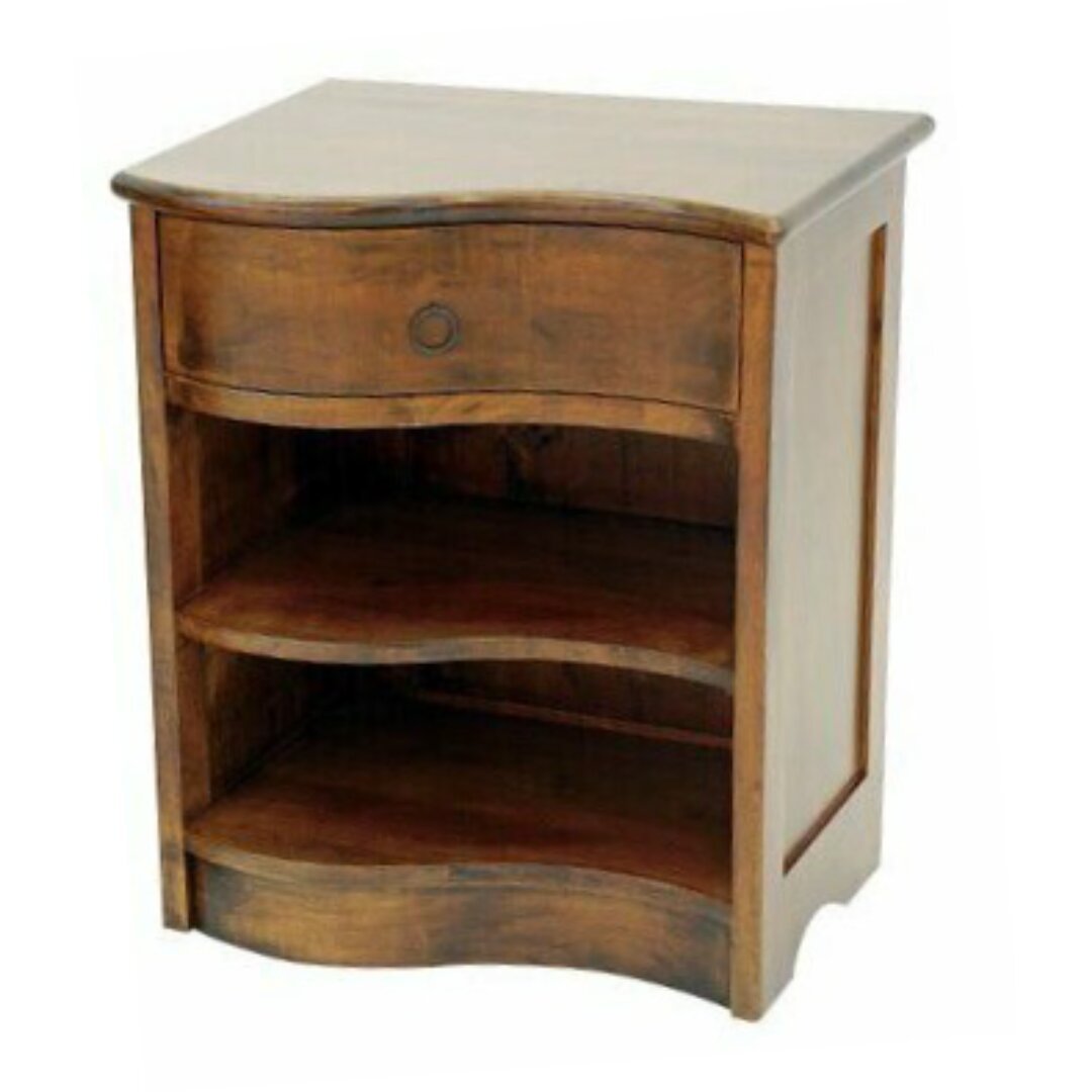 MD8402R Solid Wood Bedside Table (Right Side), Modern Design