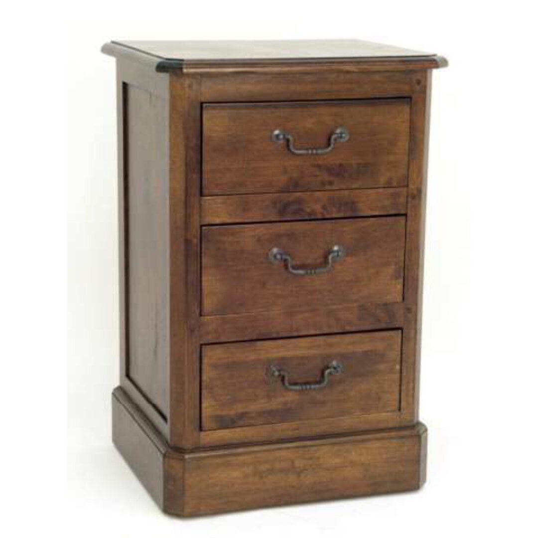 MD8403 Bedside Chest, Solid Wood (3 Drawers), Handcrafted Design