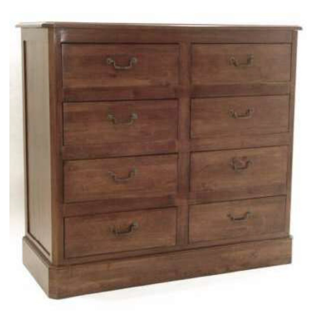 MD8404 Chest of 8 Drawers, A spacious 8-drawer chest made of solid wood with an exquisite design