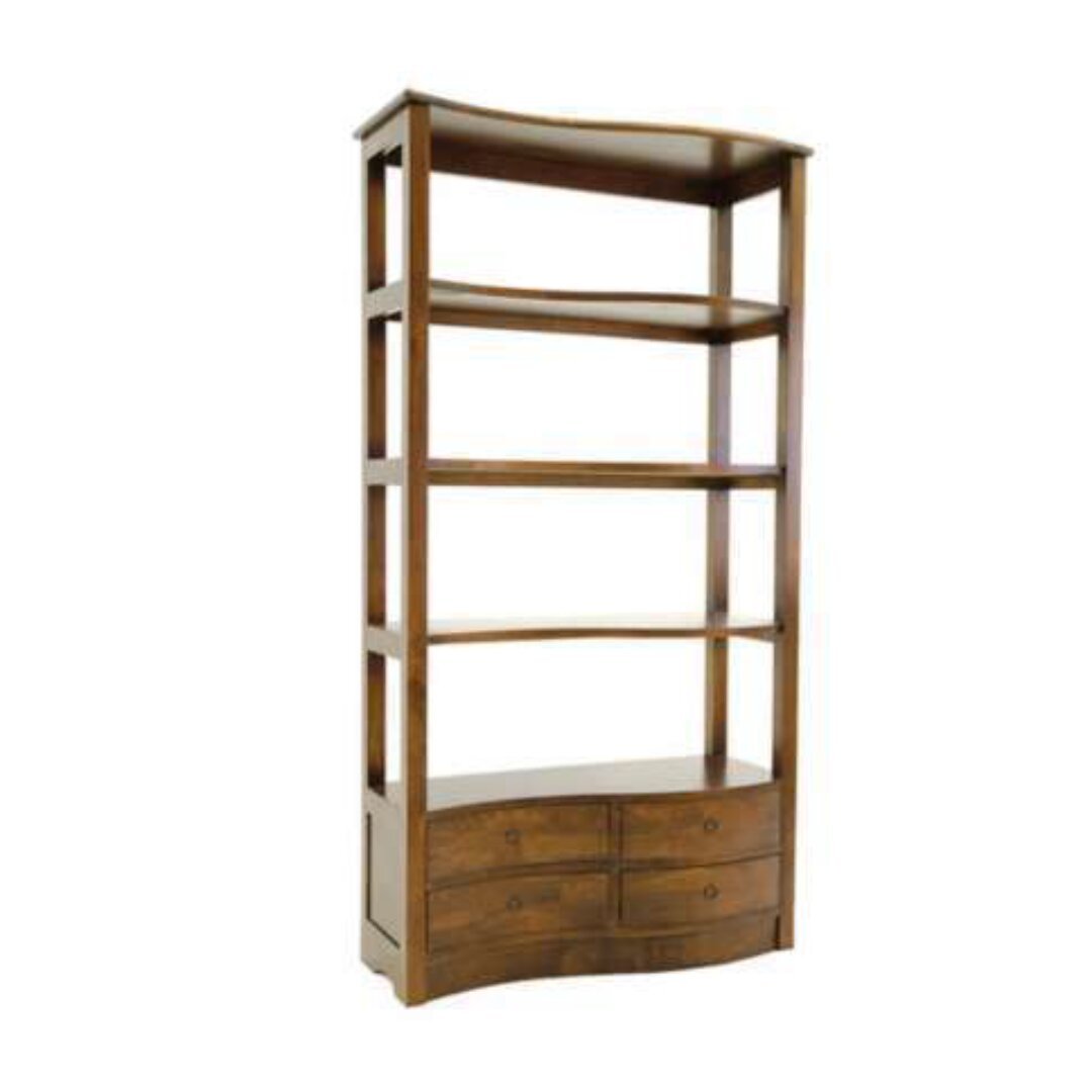 MD8412 Wooden Bookcase, Solid wood bookcase with 4 drawers