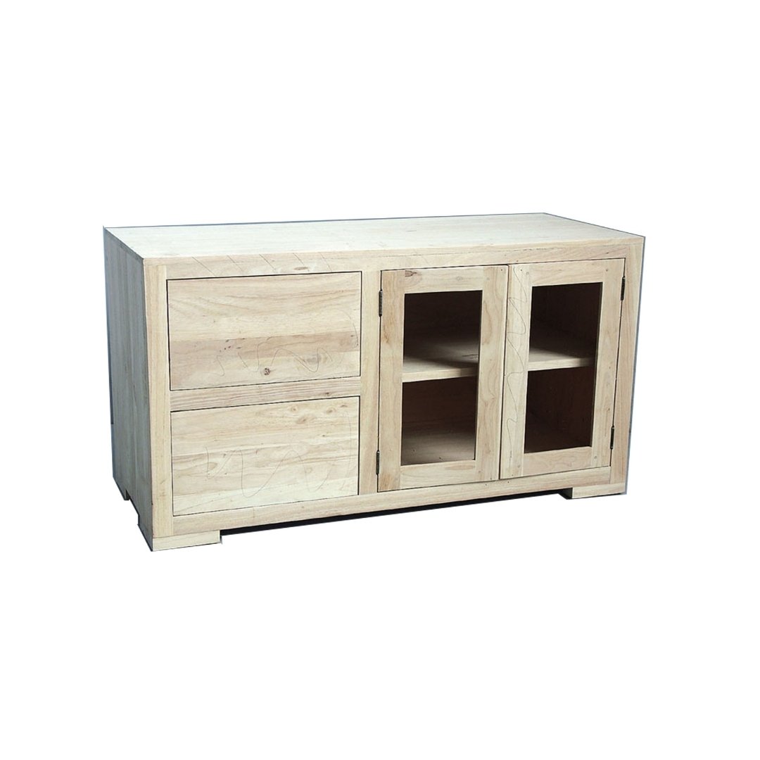MD8419 Wooden Cabinet, Solid wood cabinet with 2 doors and 2 drawers
