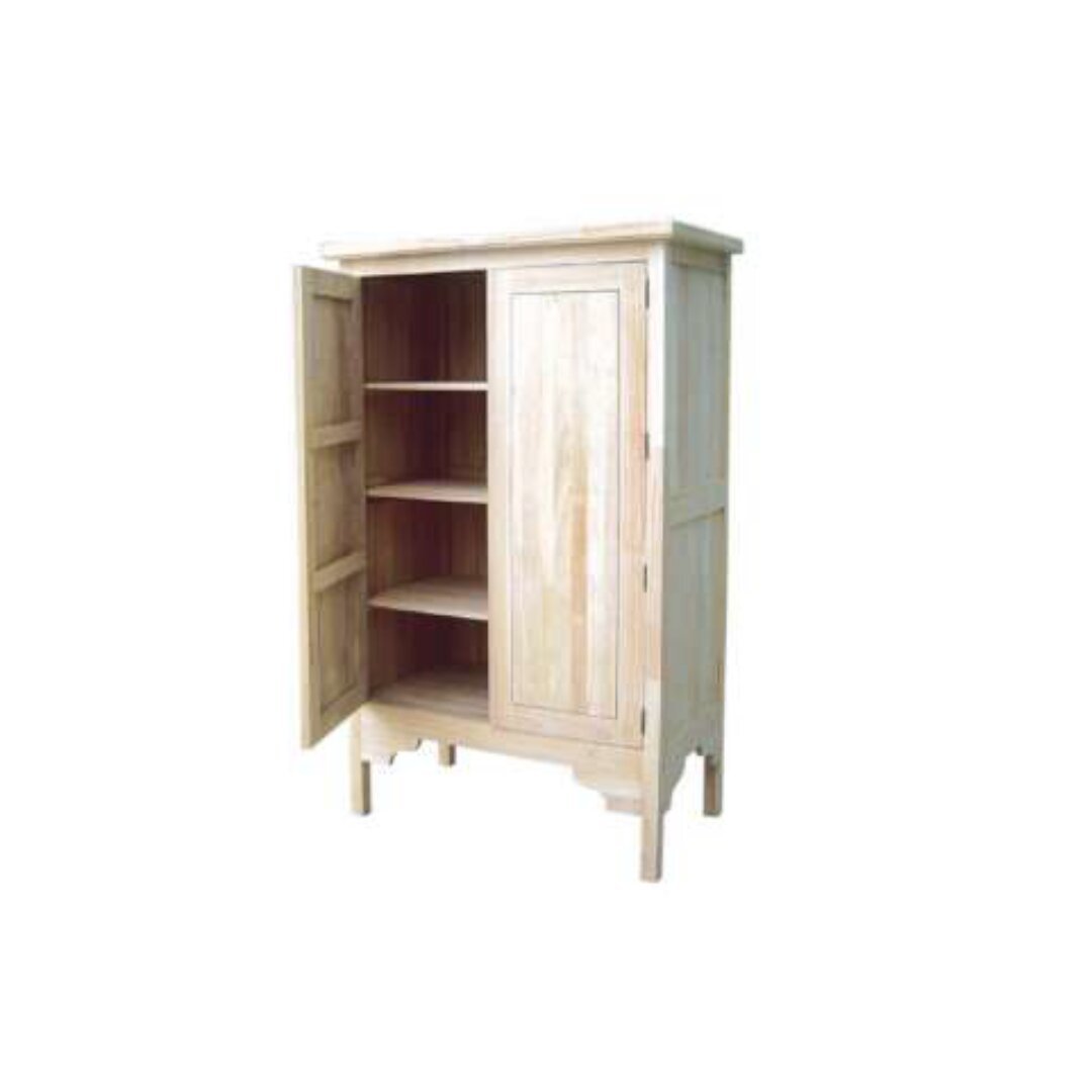 MD8432 China Cupboard Full Door, A contemporary Chinese-designed solid wood cupboard with full doors for ample storage