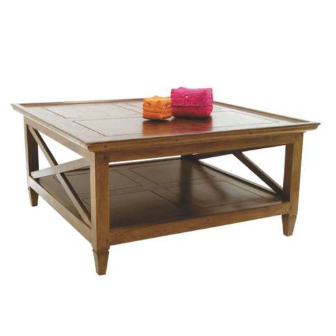 MD8436 Low Table, A modern-designed, square-shaped coffee table made of solid wood