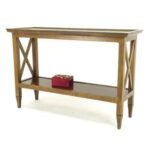 MD8437 Console Table, A sleek and elegant solid wood console table, perfect for displaying decorative items