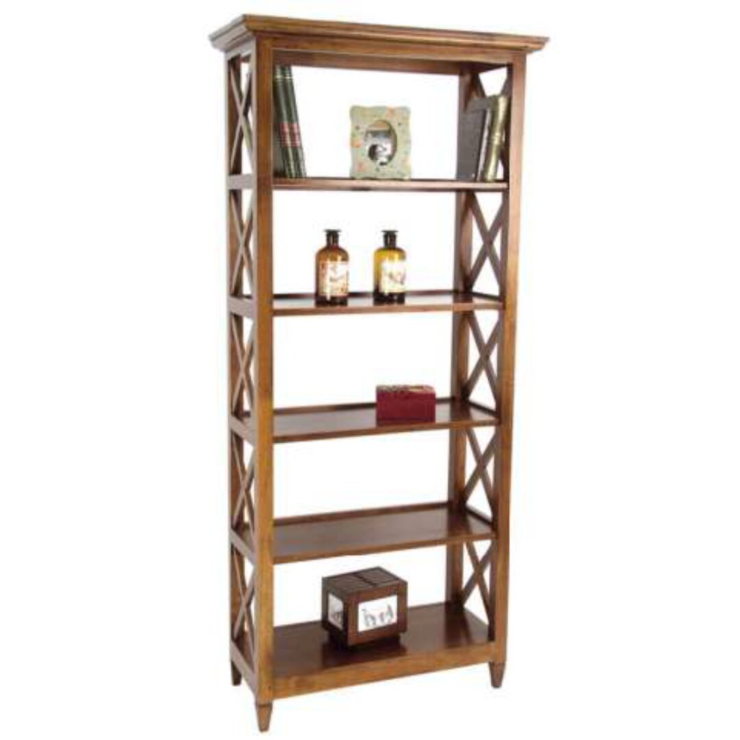 MD8439 Bookcase, A tall, elegantly designed solid wood bookcase with ample storage space