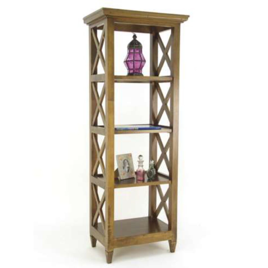 MD8440 Column Shelf, Tall, solid wood display cabinet with a compact design