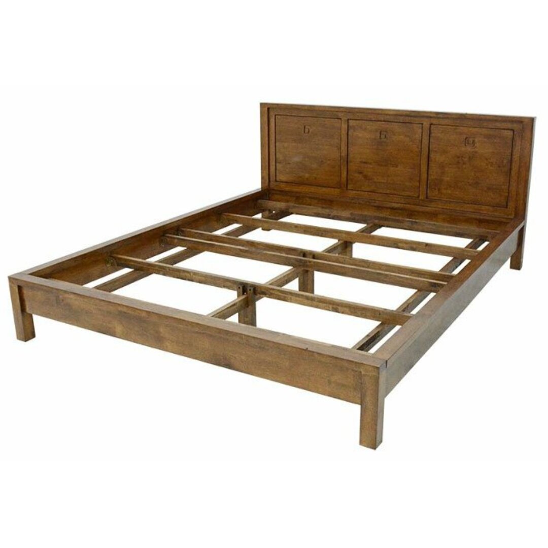 MD8473QF Bed Frame KD, Tahoma Collection Solid Wood Bed Frame, Knockdown System