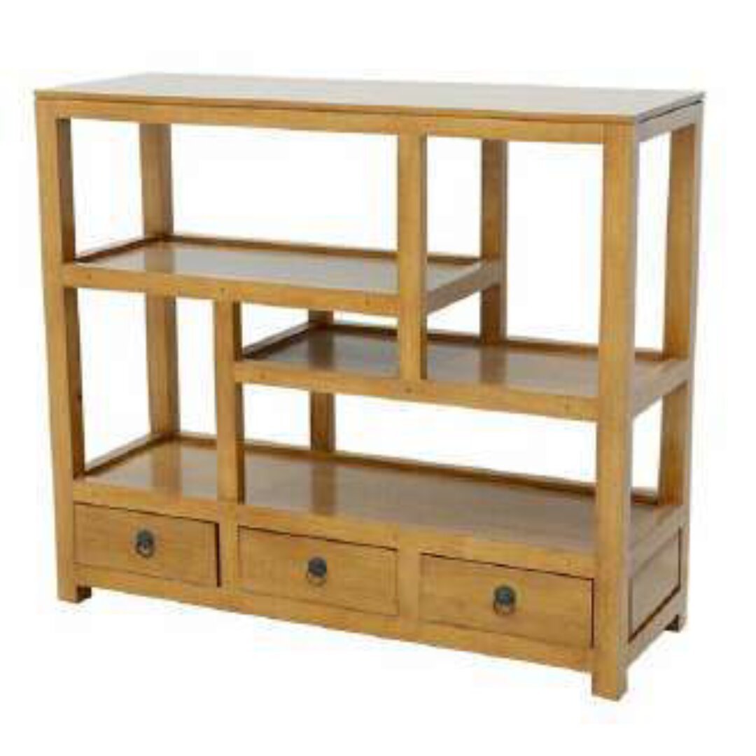 MD8491 Shelf 3 Drawers, Modern design solid wood shelf with 3 drawers for neat storage, view 2