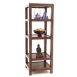 MD8492 Column Shelf, Tall, solid wood shelf with a modern design