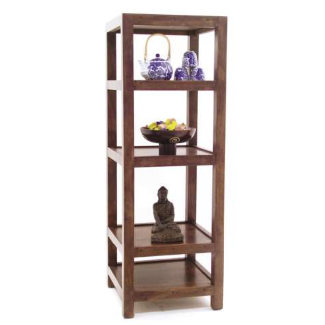 MD8492 Column Shelf, Tall, solid wood shelf with a modern design
