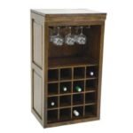 MD8496 Wooden Wine Rack High, Tall, beautifully designed, and sturdy solid wood wine rack