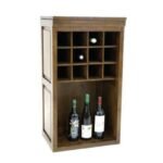 MD8497 Wooden Wine Rack Low with Drawer, Solid wood wine rack