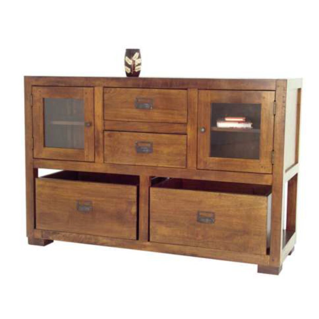 MD8500 Wooden Console Table with Wine Racks, A fully functional console table made of real wood