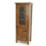 MD8506 Wooden Column Cabinet 1 Door 3 Drawers, Tall, solid wood column cabinet with 1 door and 3 drawers