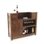 MD8509 Wooden Bar Cabinet, Luxurious design, solid wood bar cabinet with 2 drawers and 1 door
