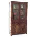 MD8513 Wooden High Cabinet, Tall, solid wood storage cabinet with 4 doors and 2 drawers