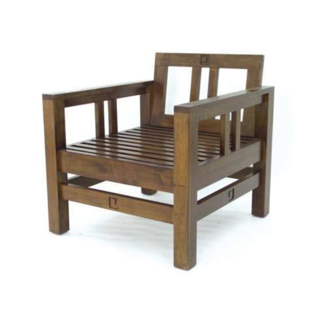 MD8516-1 Simple Armchair, Minimalist style real wood armchair