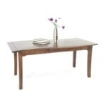 MD8523KD Dining Table, 6-seater solid wood dining table with drawer