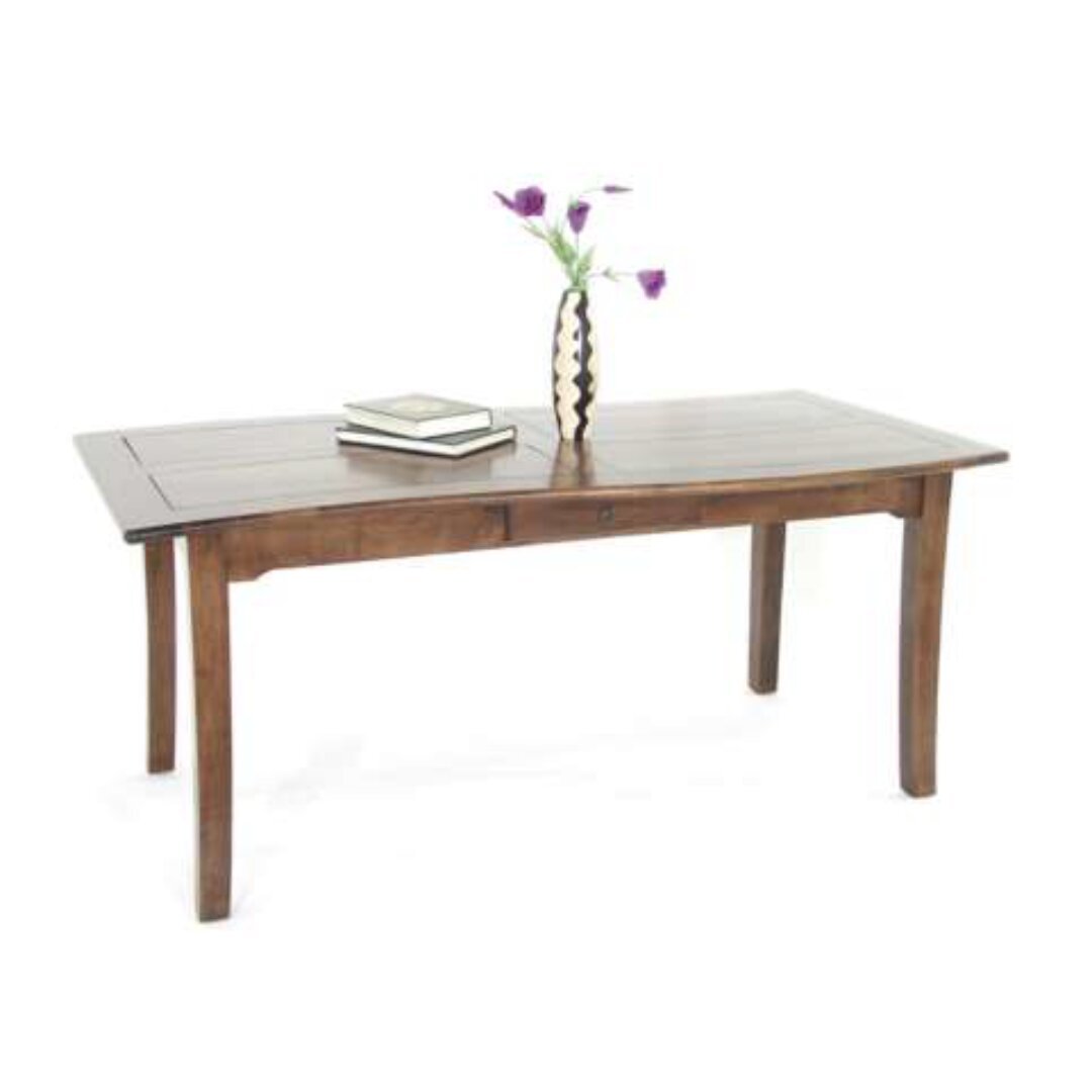 MD8523KD Dining Table, 6-seater solid wood dining table with drawer