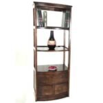 MD8524 Wooden Column Cabinet, Tall, solid wood storage cabinet with 3 drawers