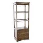 MD8526 Wooden Column Cabinet (Right), Tall, solid wood storage cabinet with 3 drawers