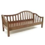 MD8528 Wave Wooden Sofa, 3-seater solid wood sofa with wave design