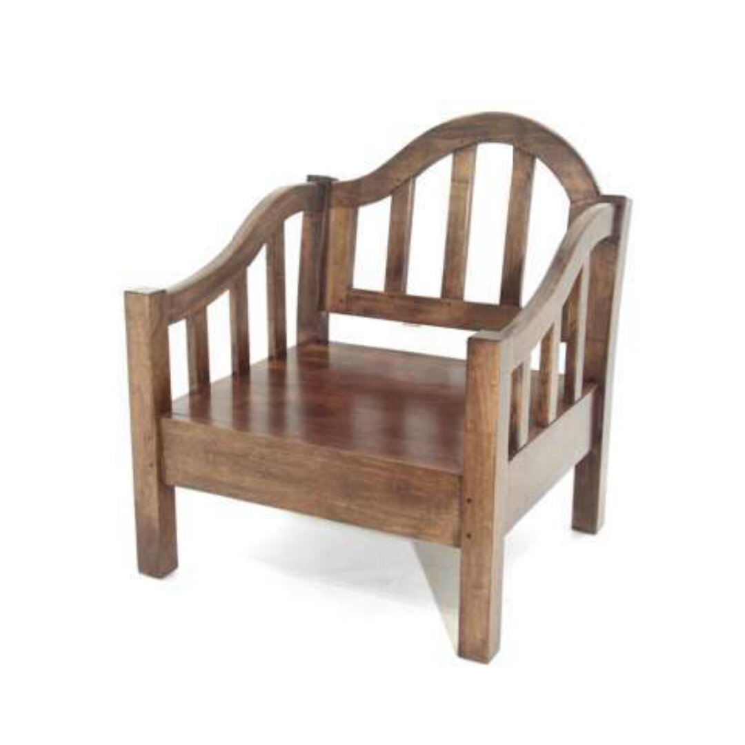 MD8529 Wave Wooden Armchair, Authentic wood armchair with a wave design