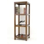 MD8539 Wooden Column Shelf, Tall, solid wood shelf with a modern design