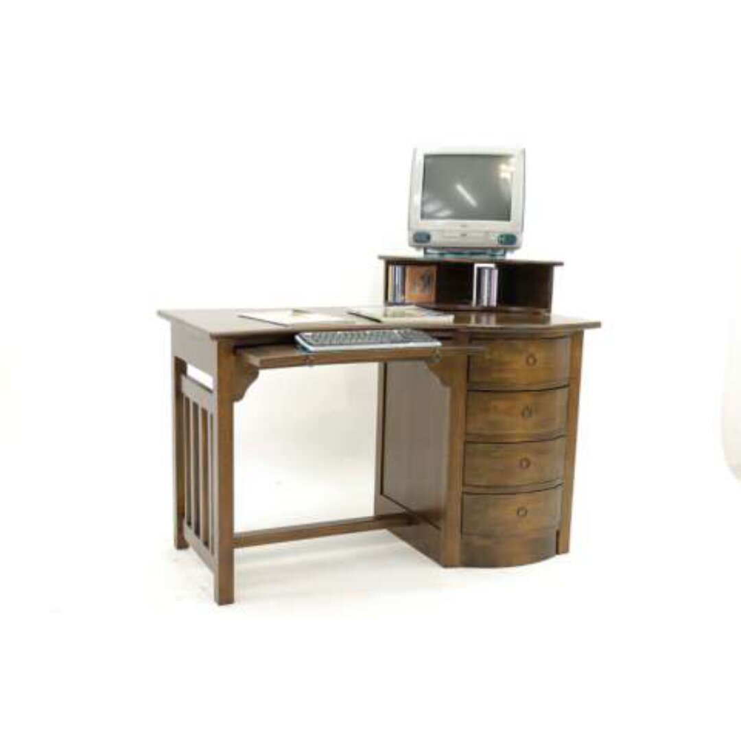 MD8549 Working Desk, Solid wood working desk with 4 drawers and shelves (Classic design)